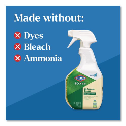 Image of Clorox® 60276 Clorox Pro EcoClean All-Purpose Cleaner, Unscented, 32 oz Spray Bottle, 9/Carton