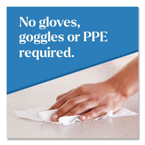 Image of Clorox® 60605 CloroxPro EcoClean Disinfecting Wipes, 1-Ply, 8 x 7, Unscented, White, 75 Count