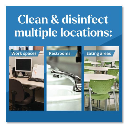 Image of Clorox® 60605 CloroxPro EcoClean Disinfecting Wipes, 1-Ply, 8 x 7, Unscented, White, 75 Count