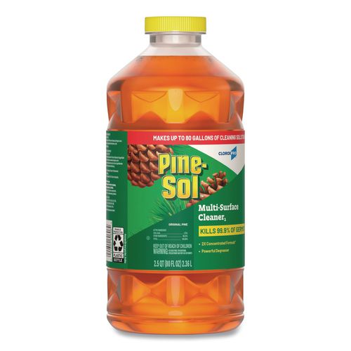 Image of Pine-Sol® 60606CT CloroxPro Multi-Surface Cleaner Disinfectant Concentrated, Original Pine Scent, 80 oz Bottle, 3/Carton