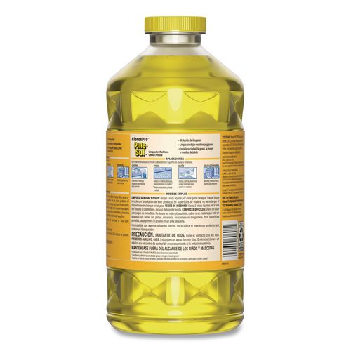 Image of Pine-Sol® 60607CT CloroxPro Multi-Surface Cleaner Concentrated, Lemon Fresh Scent, 80 oz Bottle, 3/Carton