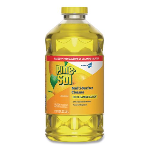 Image of Pine-Sol® 60607EA CloroxPro Multi-Surface Cleaner Concentrated, Lemon Fresh Scent, 80 oz Bottle