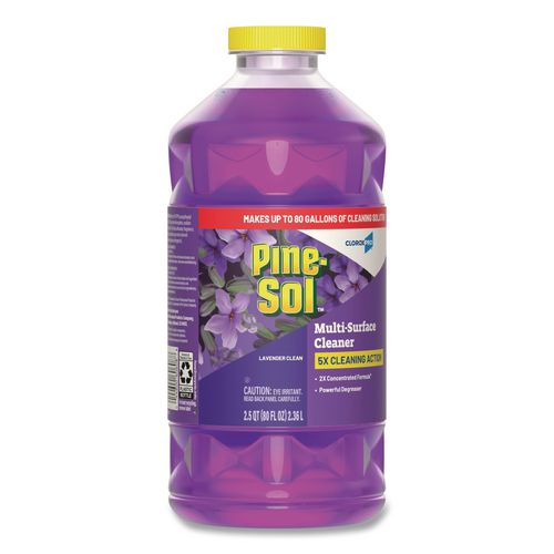 Image of Pine-Sol® 60608CT CloroxPro Multi-Surface Cleaner Concentrated, Lavender Clean Scent, 80 oz Bottle, 3/Carton