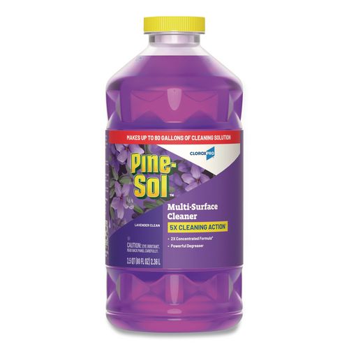 Image of Pine-Sol® 60608EA CloroxPro Multi-Surface Cleaner Concentrated, Lavender Clean Scent, 80 oz Bottle