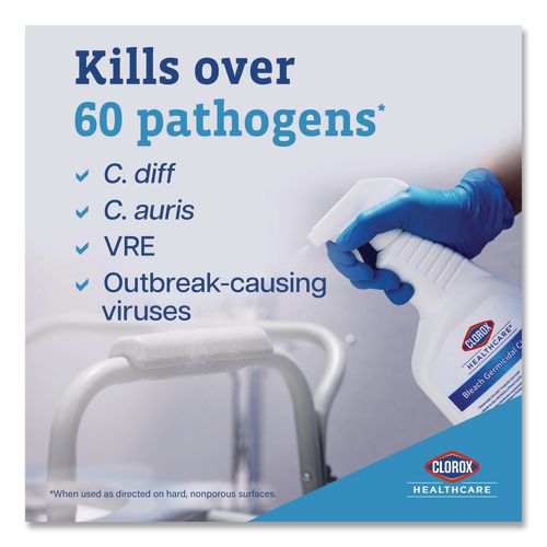 Image of Clorox Healthcare® 68970 Bleach Germicidal Cleaner, 32 Oz Spray Bottle, 6/carton