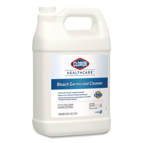 Image of Clorox Healthcare® 68978 Bleach Germicidal Cleaner, 128 Oz Refill Bottle, 4/carton