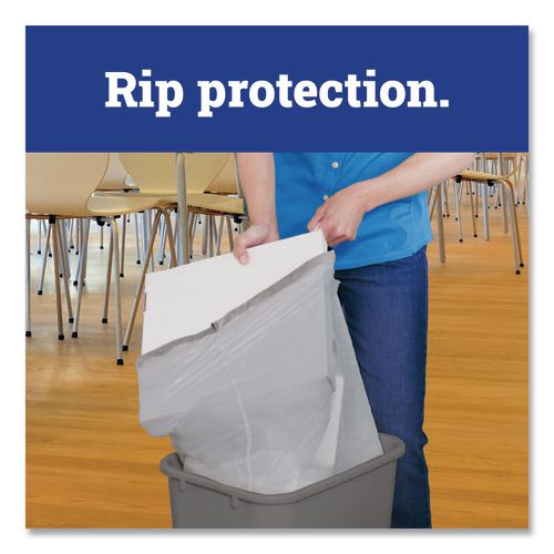 Image of Glad® 70427 CloroxPro ForceFlex Tall Kitchen Drawstring Trash Bags, 13 gal, 23.75 x 24.88, Gray, 100/Box