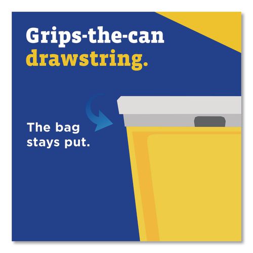 Image of Glad® 70427 CloroxPro ForceFlex Tall Kitchen Drawstring Trash Bags, 13 gal, 23.75 x 24.88, Gray, 100/Box