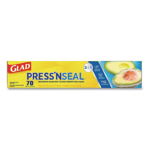 Image of Glad® 70441 Press'n Seal Food Plastic Wrap, 11.8" x 23.7 yd, 12/Carton