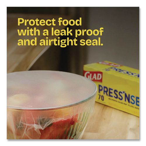 Image of Glad® 70441 Press'n Seal Food Plastic Wrap, 11.8" x 23.7 yd, 12/Carton