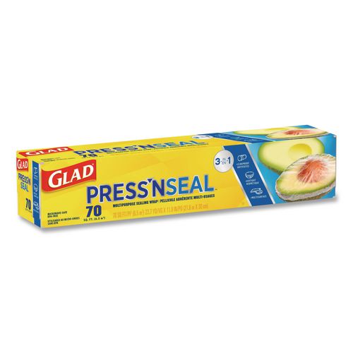 Image of Glad® 70441 Press'n Seal Food Plastic Wrap, 11.8" x 23.7 yd, 12/Carton