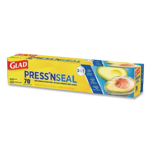 Image of Glad® 70441 Press'n Seal Food Plastic Wrap, 11.8" x 23.7 yd, 12/Carton