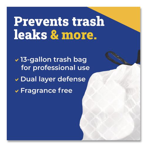 Image of Glad® 78526 CloroxPro ForceFlex Tall Kitchen Drawstring Trash Bags, 13 gal, 24 x 27.38, Gray, 100/Box