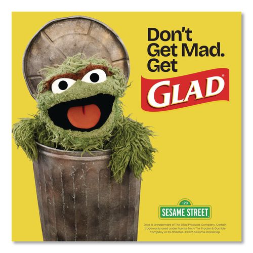 Image of Glad® 78899 ForceFlex Kitchen Drawstring Trash Bags, 13 gal, Gain Fresh Clean Scent, 24 x 27.38, White, 80/Box