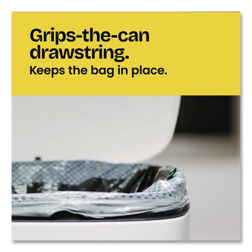 Image of Glad® 78902 ForceFlex Kitchen Drawstring Trash Bags, 13 gal, Gain Lavender Scent, 24 x 27.38, White, 80 Bags/Box, 3 Boxes/Carton