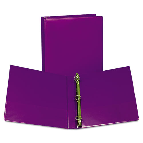 Image of Samsill® U86308 Earth's Choice Plant-Based Durable Fashion View Binder, 3 Rings, 1" Capacity, 11 x 8.5, Purple, 2/Pack
