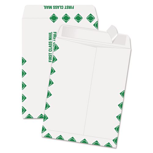 Image of Quality Park Redi-Strip Catalog Envelope, First Class, #10 1/2, Cheese Blade Flap, Redi-Strip Adhesive Closure, 9 x 12, White, 100/Box