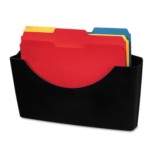 Image of Fellowes® 75275 Plastic Partition Additions File Pocket, Letter Size, 14" x 2.5" x 7.75", Dark Graphite