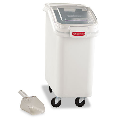 Image of Rubbermaid® Commercial FG360088WHT ProSave Mobile Ingredient Bin, 20.57 gal, 13.13 x 29.25 x 28, White, Plastic