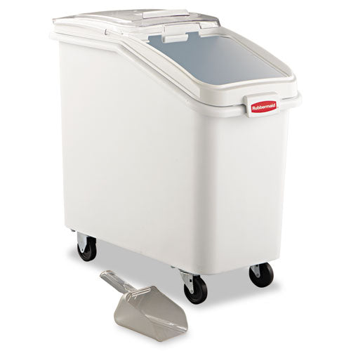 Image of Rubbermaid® Commercial FG360288WHT ProSave Mobile Ingredient Bin, 26.18 gal, 15.5 x 29.5 x 28, White, Plastic