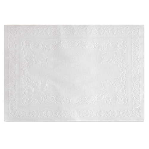 Image of Hoffmaster® 601SE1014 Placemats with Embossed Surface, Straight Edges, 14" x 10", White, 1,000/Carton