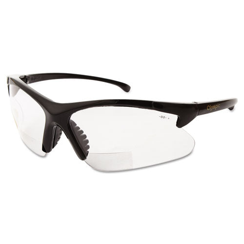 Image of Smith & Wesson® 19878 V60 30-06 Safety Reader Eyewear, 1.5+ Diopter, Black Half Frame, Clear Dual Lens
