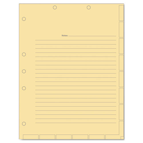 Image of Tabbies® TAB54519 Medical Chart Index Divider Sheets, Untabbed, 11 x 8.5, Manila, 400/Box