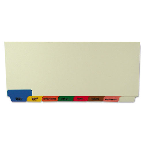 Image of Tabbies® TAB54500 Bottom Tab Medical Chart Divider Sets, 8-Tab, Assorted Medical, 11.38 X 8.5, Manila, 40 Sets