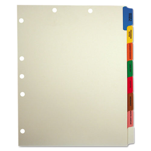 Image of Tabbies® TAB54505 Side Tab Medical Chart Divider Sets, 8-Tab, Assorted Medical, 11 X 9, Manila, 40 Sets