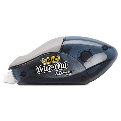 Image of BIC® WOECGP21-WHI Wite-Out Brand EZ Correct Grip Correction Tape, Non-Refillable, 0.17" x 33.5 ft, Translucent Smoke Dispenser, 2/Pack