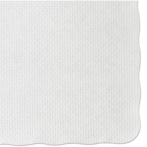 Image of Hoffmaster® PM32052 Placemats, Knurl Embossed Surface, Scalloped Edges, 13.5" x 9.5", White, 1,000/Carton