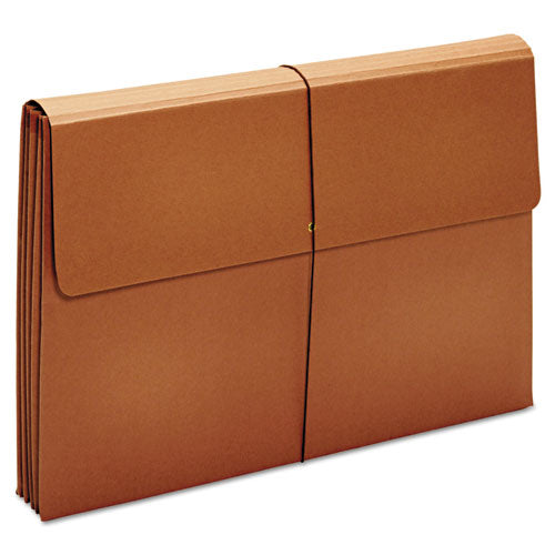 Image of Pendaflex® B1060E Expanding Wallet, 3.5" Expansion, 1 Section, Elastic Cord Closure, Tabloid Size, Brown
