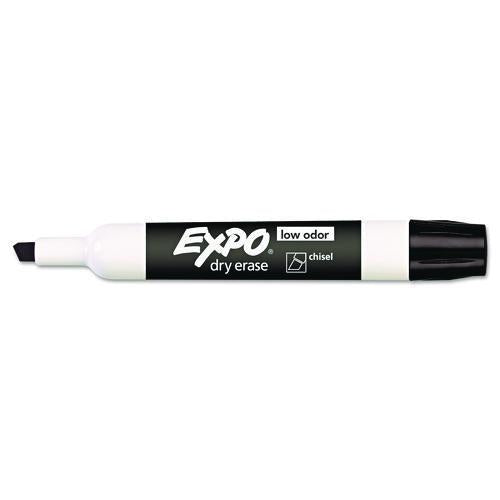 Image of EXPO® 80001A Low-Odor Dry-Erase Marker, Broad Chisel Tip, Black