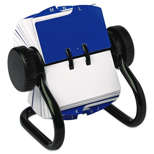 Image of Rolodex 66700 Open Rotary Card File, Holds 250 1.75 X 3.25 Cards, Black