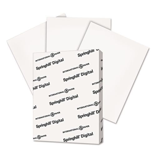 Image of Springhill® 015300 Digital Index White Card Stock, 92 Bright, 110 lb Index Weight, 8.5 x 11, White, 250/Pack