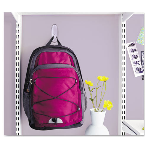 Image of Command 17091CLRVP Medium Clear Hooks, Plastic, Supports 2 lb, 6/Pack