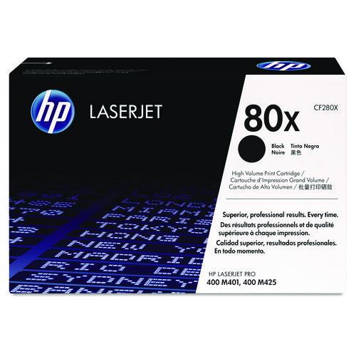 Image of HP CF280X HP 80x, (cf280x) High-Yield Black Original Laserjet Toner Cartridge