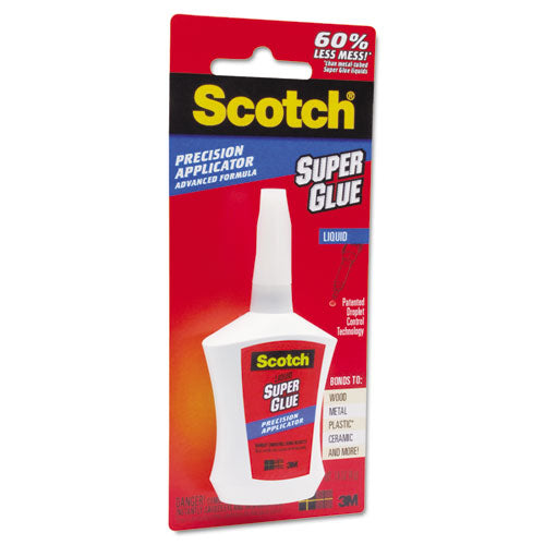 Image of Scotch® AD124 Super Glue With Precision Applicator, 0.14 Oz, Dries Clear