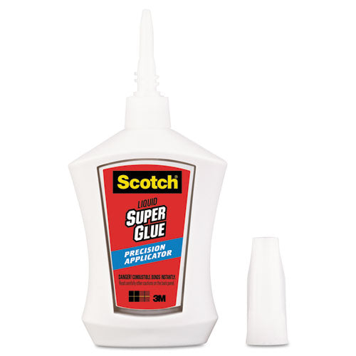 Image of Scotch® AD124 Super Glue With Precision Applicator, 0.14 Oz, Dries Clear