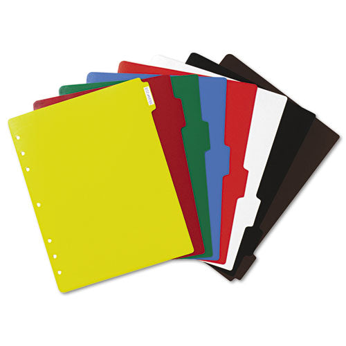 Image of Avery® 23084 Heavy-Duty Plastic Dividers With Multicolor Tabs And White Labels , 8-Tab, 11 X 8.5, Assorted, 1 Set