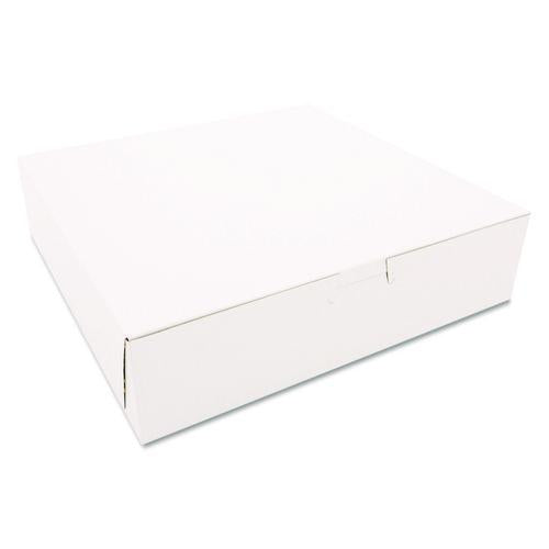 Image of SCT® SCH 0969 White One-Piece Non-Window Bakery Boxes, 10 x 10 x 2.5, White, Paper, 250/Carton