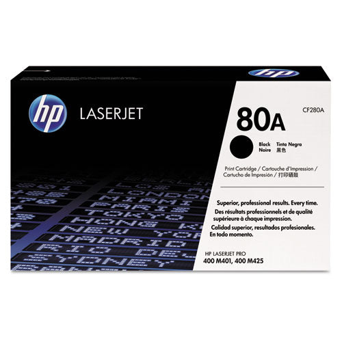 Image of HP CF280A HP 80a, (cf280a) Black Original Laserjet Toner Cartridge
