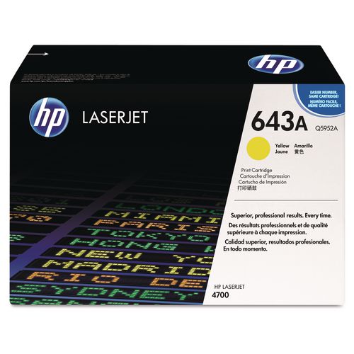 Image of HP Q5952A HP 643a, (q5952a) Yellow Original Laserjet Toner Cartridge
