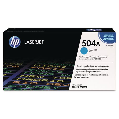 Image of HP CE251A HP 504a, (ce251a) Cyan Original Laserjet Toner Cartridge