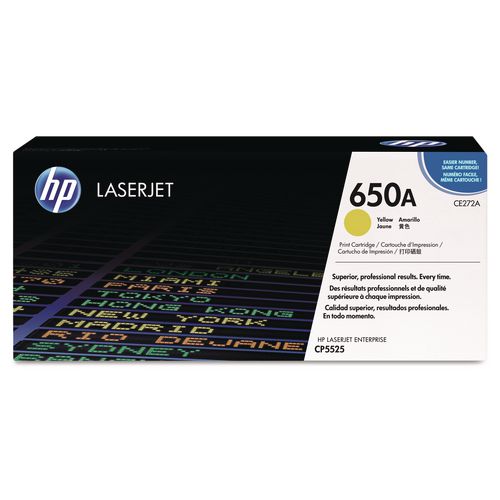 Image of HP CE272A HP 650a, (ce272a) Yellow Original Laserjet Toner Cartridge