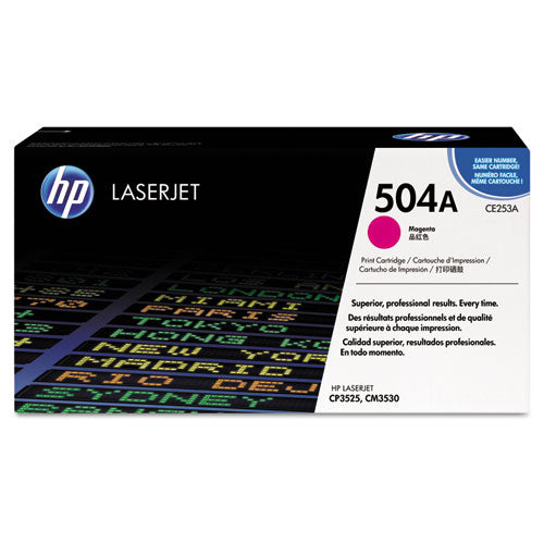 Image of HP CE253A HP 504a, (ce253a) Magenta Original Laserjet Toner Cartridge