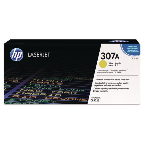 Image of HP CE742A HP 307a, (ce742a) Yellow Original Laserjet Toner Cartridge