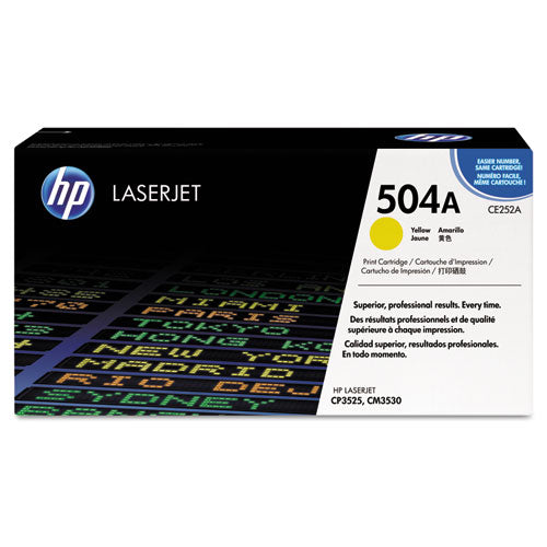 Image of HP CE252A HP 504a, (ce252a) Yellow Original Laserjet Toner Cartridge