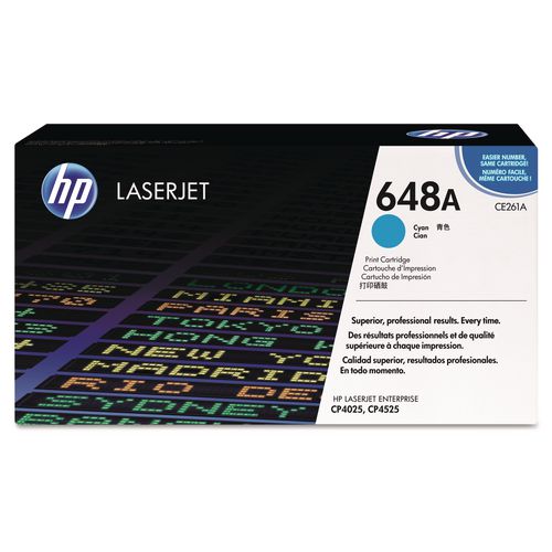 Image of HP CE261A HP 648a, (ce261a) Cyan Original Laserjet Toner Cartridge