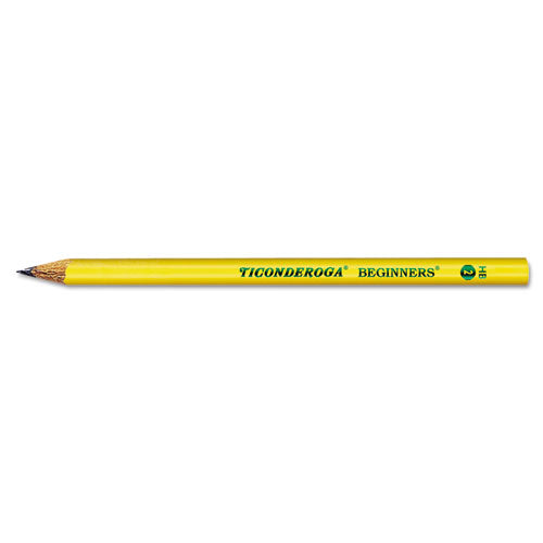 Image of DixonÂ® Ticonderoga Beginners Woodcase Pencil with Microban, HB (#2), Black Lead, Yellow Barrel, Dozen